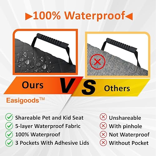 Miniatura 7 de Funda de asiento trasero de automóvil impermeable, resistente a los arañazos para perros y mascotas. Protector de asiento trasero para automóviles