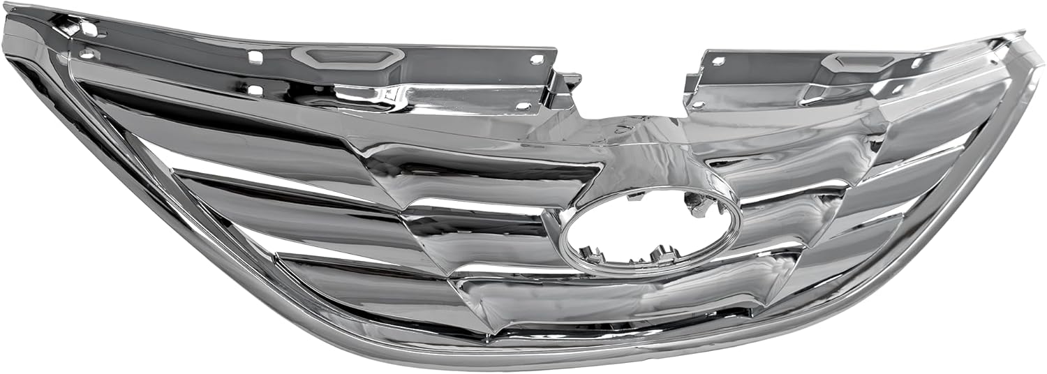 Garage-Pro Grille Assembly Compatible With 2011-2013 Hyundai Sonata Chrome Shell with Paintable Insert Plastic Grille