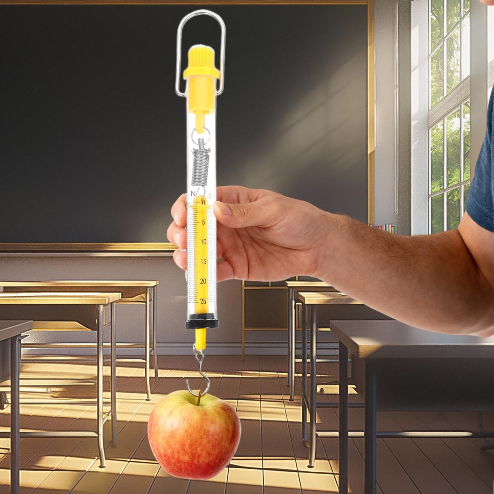 JINGLING Scaletta a molla Tubular Spring, capacità 2,5N | Dinamometro fisica,Per istituzioni scolastiche e laboratori educativi per scienze naturali