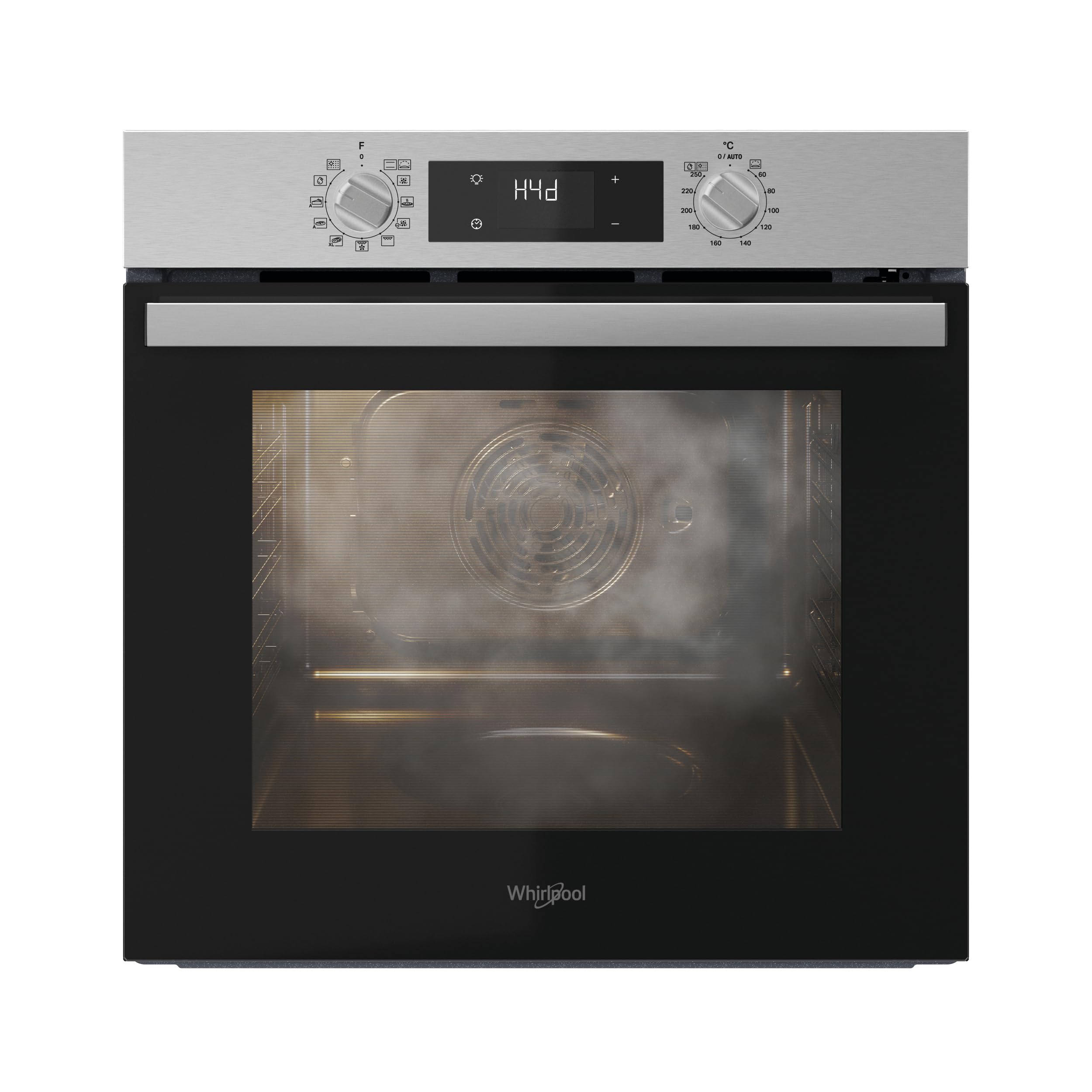 Whirlpool OMR58RR0X - Forno Multifunzione Da Incasso, Elettrico, Ventilato, Pirolitico, Capacità 71L, Acciaio Inox, Classe A+. Cook 3, Cool Door, Easy Clean. 59,5 x 59,5 x 55,1cm
