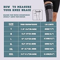 Vista 4 de Mangas completas de pierna de compresión, manga larga de compresión para piernas, rodilleras que protegen las piernas, reducen las venas varicosas