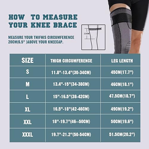 Miniatura 5 de Mangas completas de pierna de compresión, manga larga de compresión para piernas, rodilleras que protegen las piernas, reducen las venas varicosas y