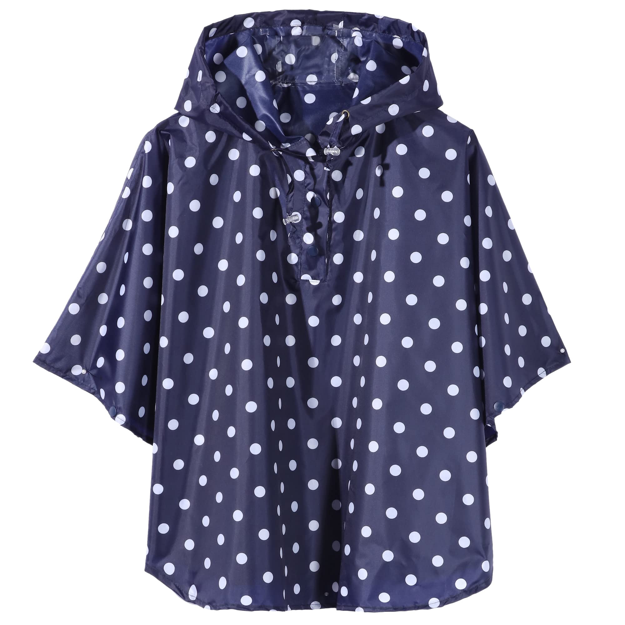 QIKADO Poncho Antipioggia Bambino, Poncho Pioggia Bambina con Cappuccio e Bottoni Portatile