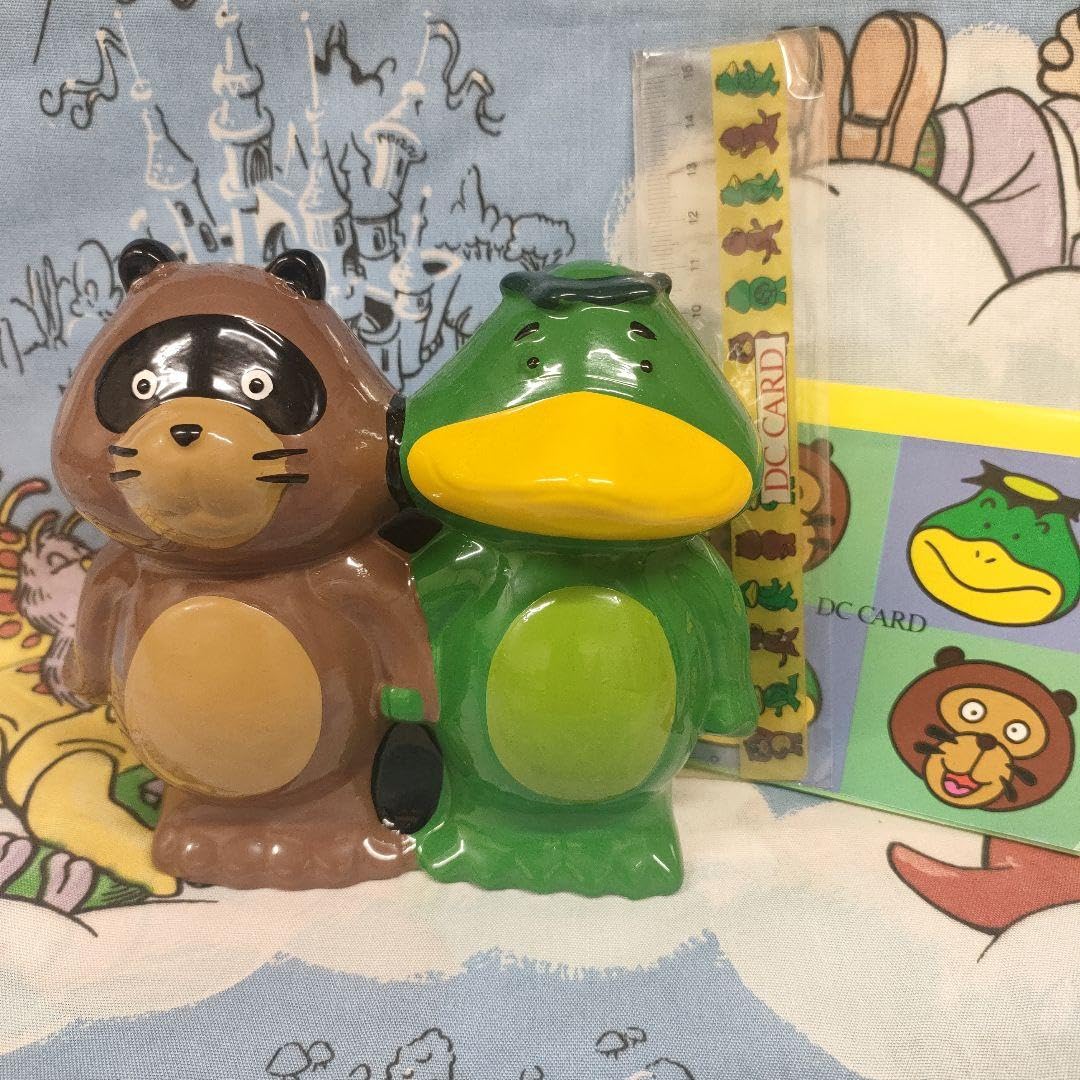 広瀬ずず　DCカード　ソフビ　カッパとタヌキ　正規品　1990年代 広瀬ずずDCカードソフビカッパとタヌキ正規品1990年代