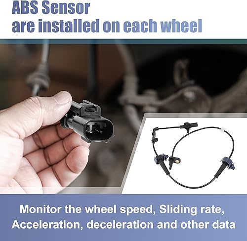 Miniatura 3 de uxcell Sensor de velocidad de rueda de sensor ABS delantero trasero izquierdo derecho No.57450TR3A02/57455TR3A02/57470TR0013/57475TR0013 para Honda