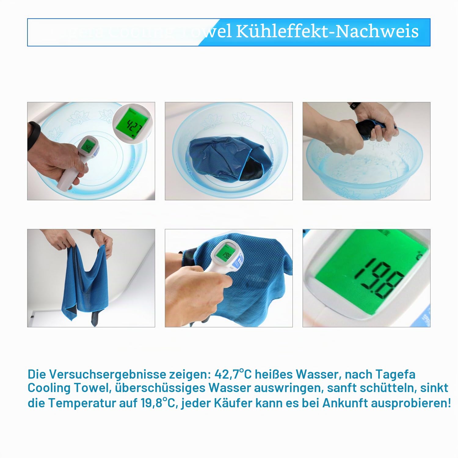 Kühlendes Handtuch, 20 Stück, weich, atmungsaktiv, ultrafeine Faser, super saugfähig, schnell verdunstend, schnell trocknend, schnell kaltes Handtuch, für Bowling, Yoga, Reisen, Camping, Golf,