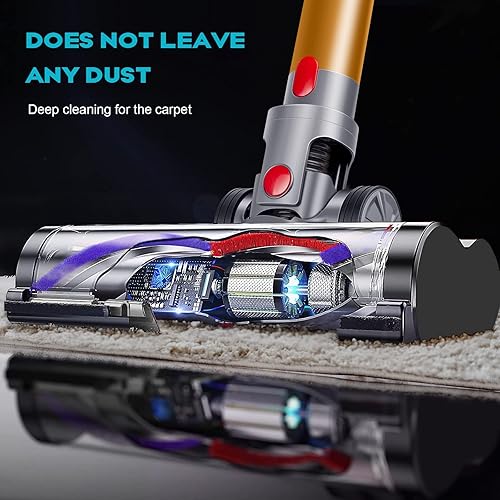 Miniatura 4 de ARyee Cabezal de repuesto para aspiradora, cabezal de motor para Dyson V7 V8 V10 V11 aspiradoras con luces LED, piso de cepillo motorizado, cabezal