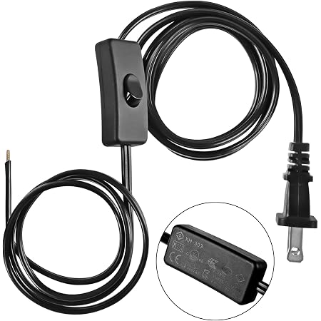 Amazon.com: BesMelody 2-Pack Power Cord with on/Off Button Switch ...