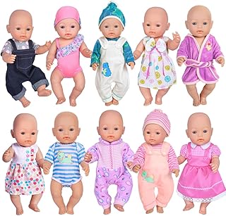 ebuddy 10 Sets Doll Clothes Outfits for 16-17 Inch Baby Dolls 15inch Baby Dolls 18 Inch Girl Doll