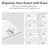 Avery Flexible Printable Name Tags, 2-1/3" x 3-3/8", White with Blue Border, 400 Removable Name Badges (05895) – view 3
