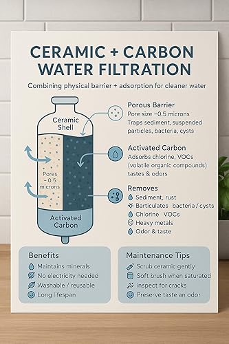 Miniatura 5 de Filtro para fregadero, elimina naturalmente los productos químicos del agua, mejora el sabor y la calidad del agua del grifo, sistema de filtración