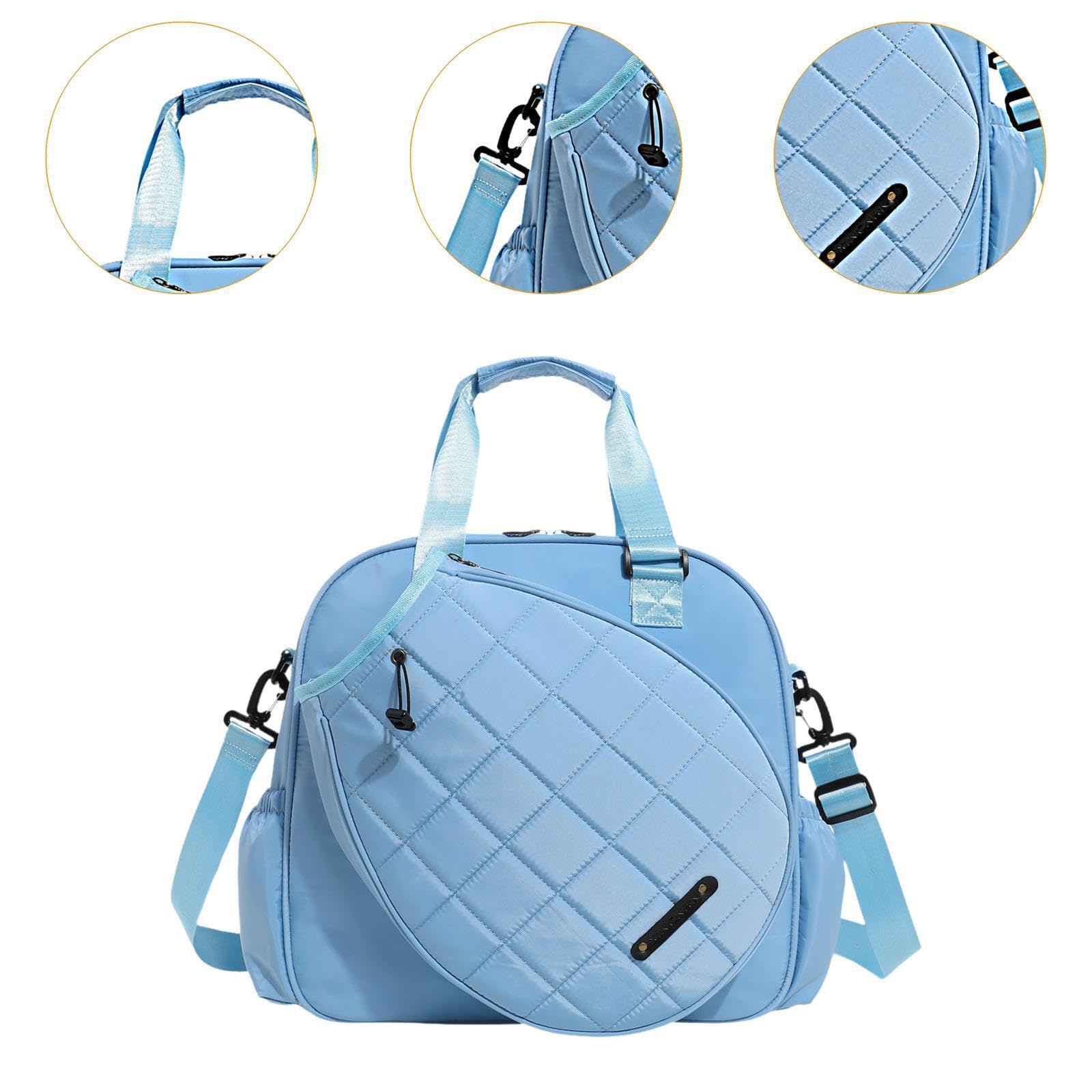 Borsa da Tennis Estremamente spaziosa, per trasportare Racchette, Attrezzatura da Badminton e Oggetti Personali. Dispone di Ampio Spazio di archiviazione e Tasca Interna
