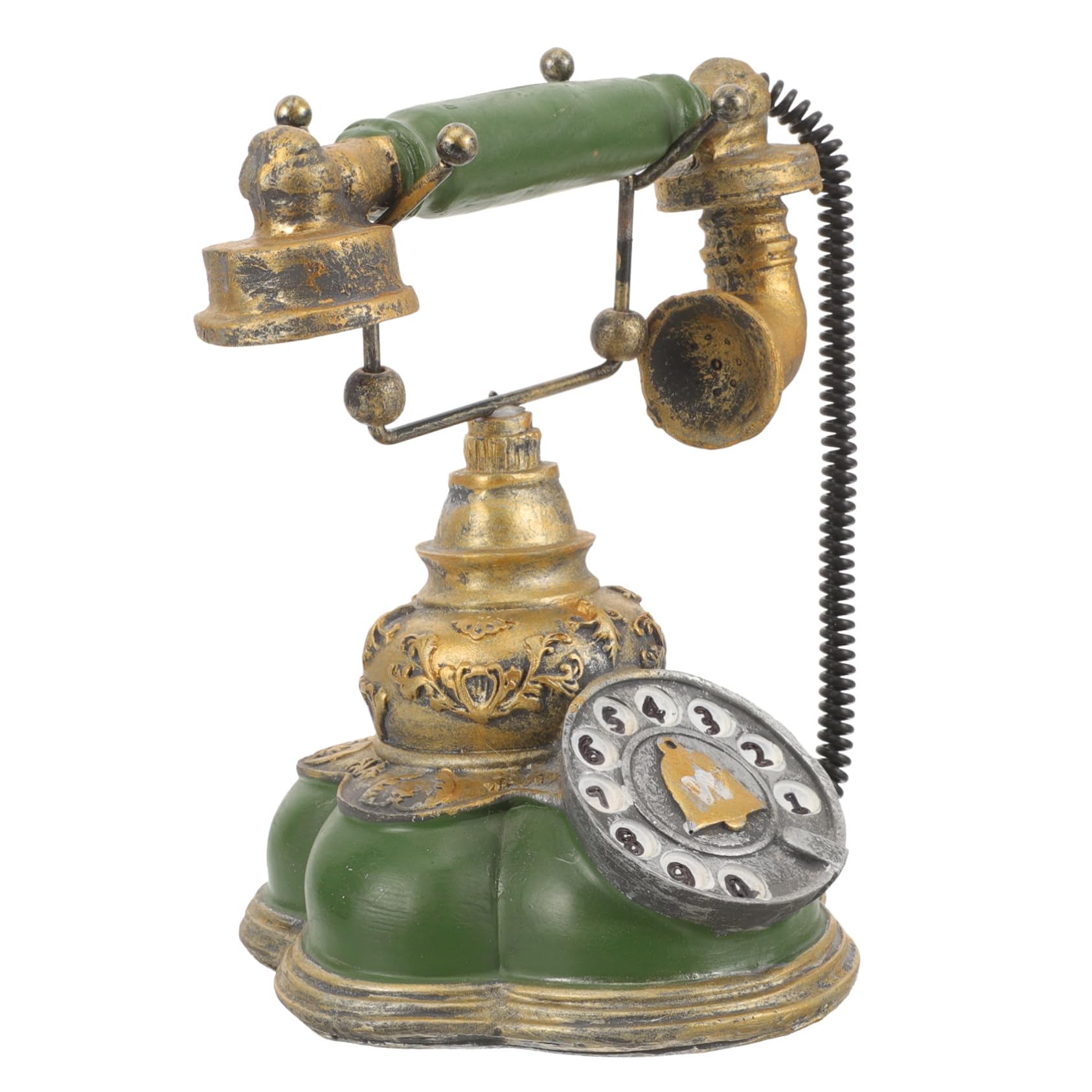 Happyyami Vintage Rotary Phone Decor Retro for Home Office Chic Craft for Desk Wine Cabinet Bedroom Decoration Present and Versatile Home Accents