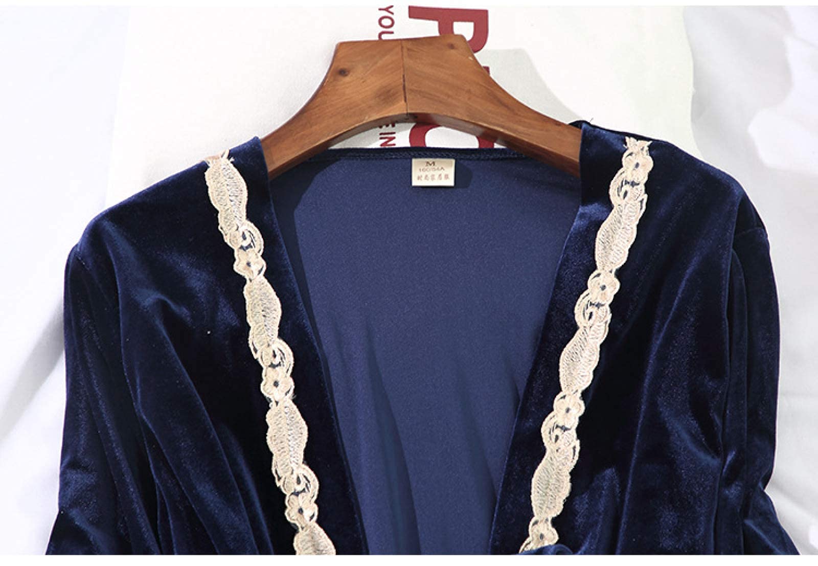 CFWSHJ Sexy Pyjama-Sets für Damen, 4-teilig, Seide, Satin, Spitze, Nachtwäsche, Robe, Hosen, Nachthemd, Hosen, Dessous, Pyjama, Blauw-l (Blauw XL)