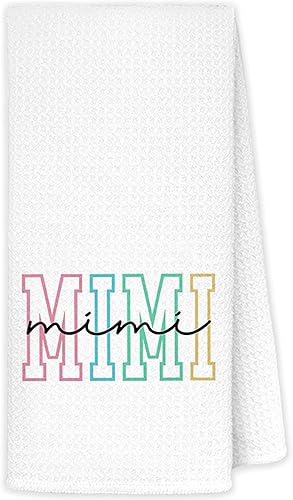 JINYO Mimi Gifts Kitchen Towels, Mimi Gifts for Grandma Dish Tea Towels, Hand To