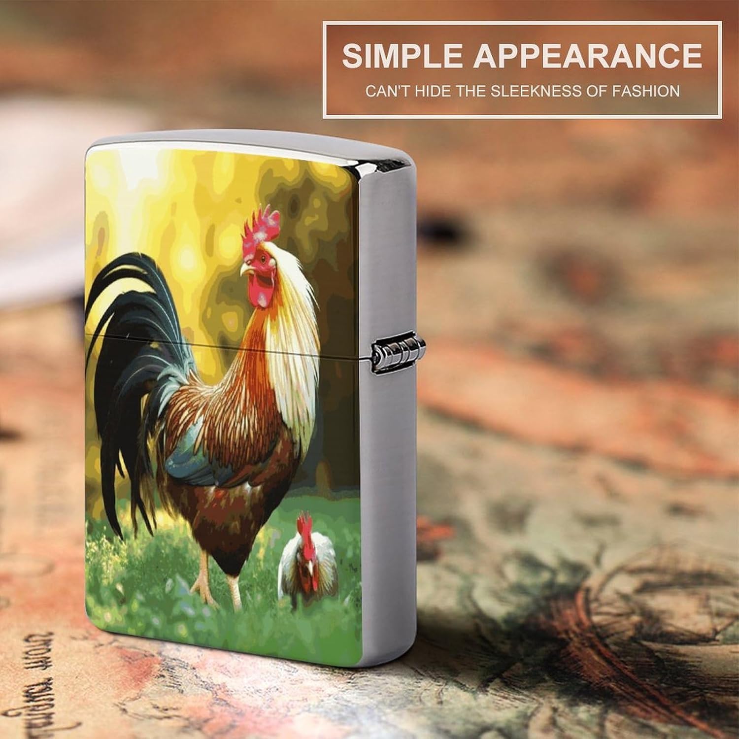 Beautiful Rooster Hen Lighter Case Cover Lighter Shell