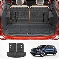 Vista 11 de alfombra de carga para maletero, protector de cubierta de asiento trasero de elastómero termoplástico (alfombra de maletero + alfombra de respaldo)