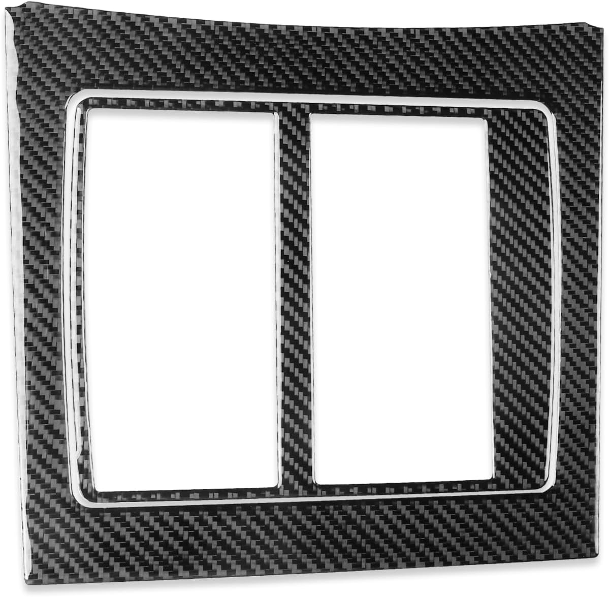 Car Carbon Fiber Accessories Shifter Bezel 2pcs Protective Cover Sticker Compatible with Jeep Liberty 2008 2009 2010 2011 2012