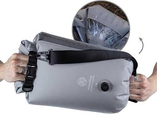 Lavadora portátil con bolsa de lavado  Bolsa seca totalmente impermeable de 15 litros  Lavadora de nailon compacta ligera  Bolsa de lavandería