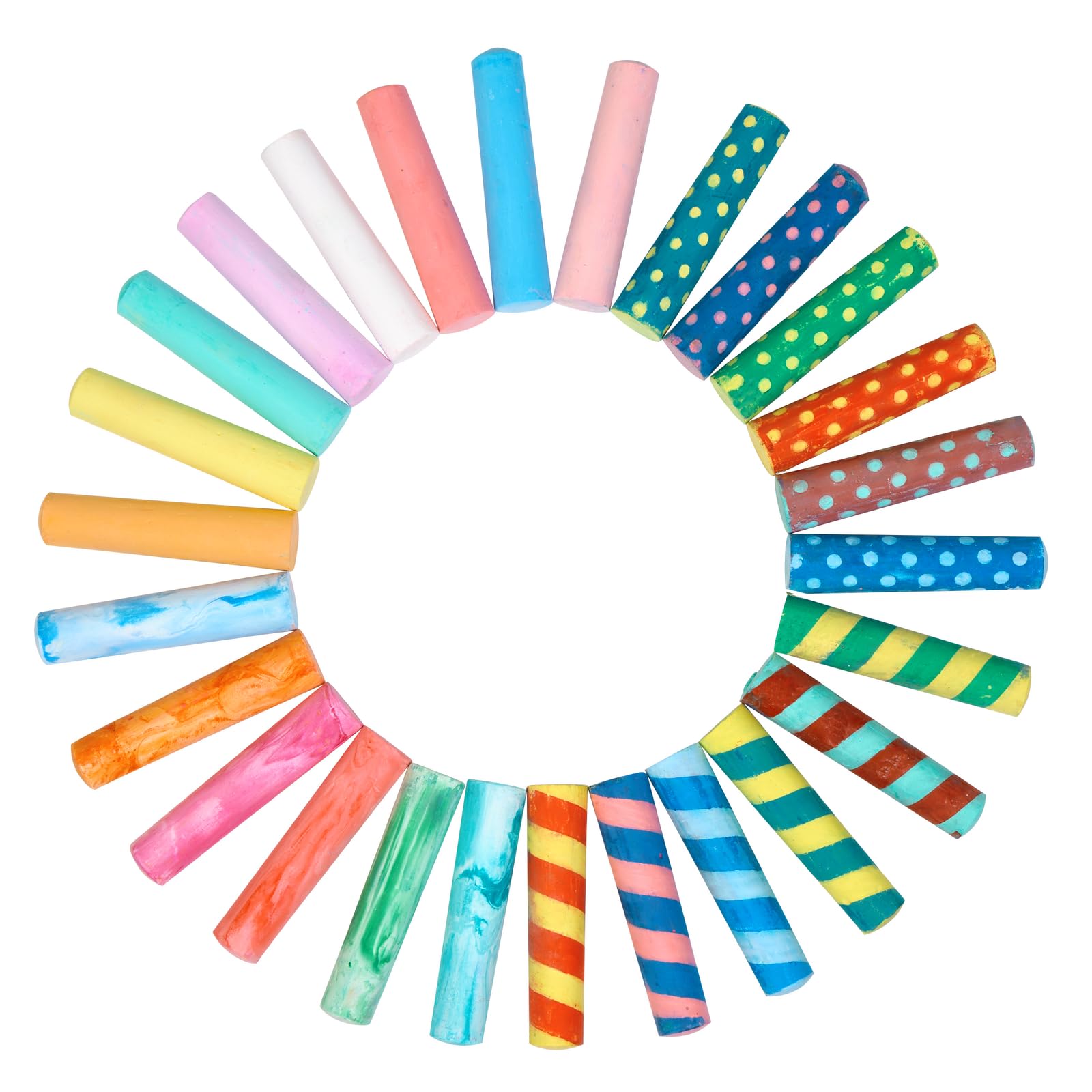 Colorations Sidewalk Chalk 50pc 4 x 1 Washable Bright Colored Chalk Set Fun Kid Art Colors Patterns Draw — view 7