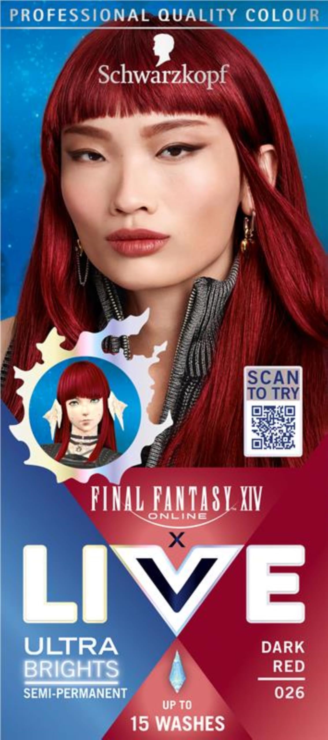 Schwarzkopf LIVE Ultra Brights or Pastels Dark Red 026 Shade, Semi-Permanent ...