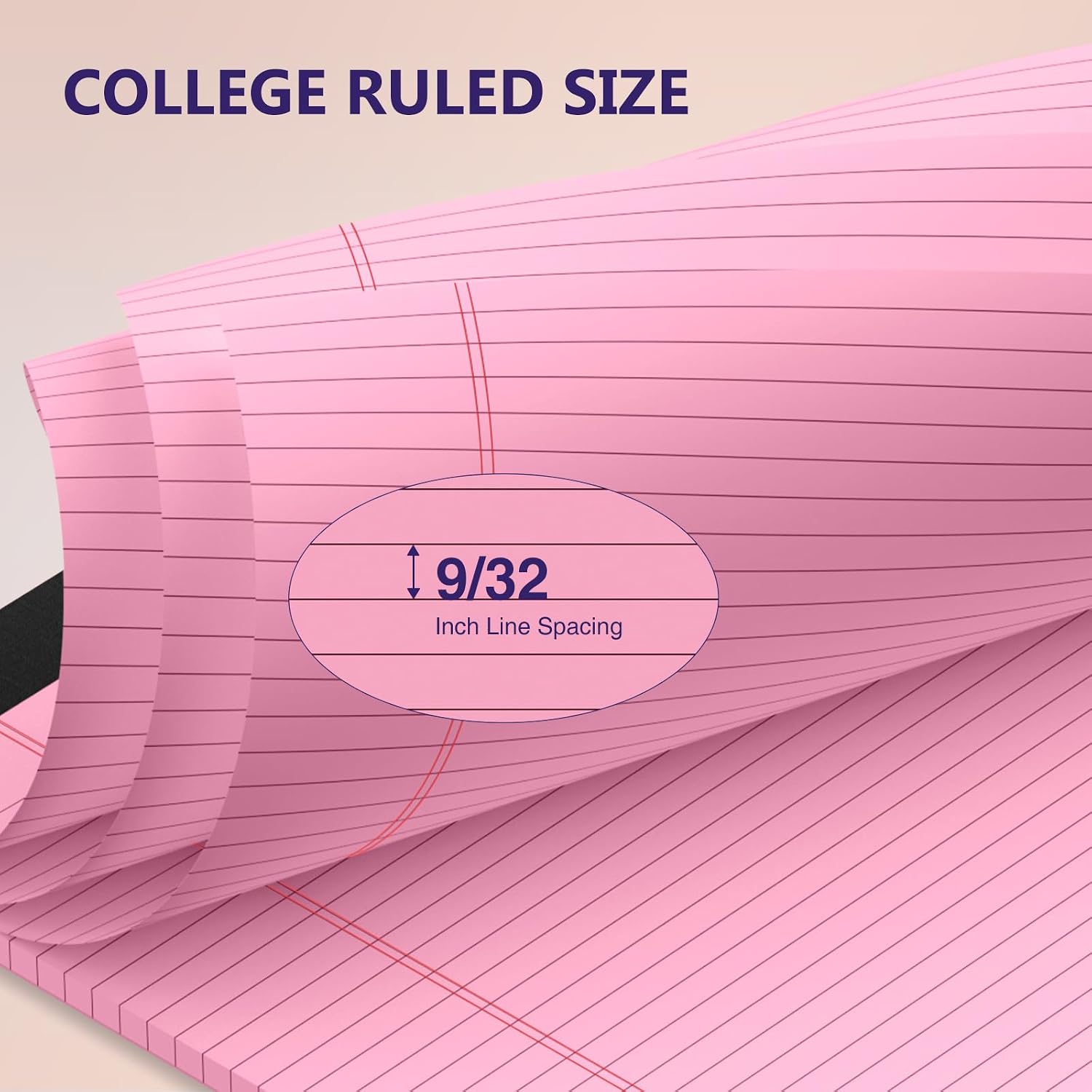 5 Pack Note Pads 11" x 9.5" Legal Pads College Ruled Notepads Colored Writing Pads Perforated Legal Pad 80GSM Legal Pad 30 Sheets Writing Pads Line Paper Pad for School, Home, Office thumbnail