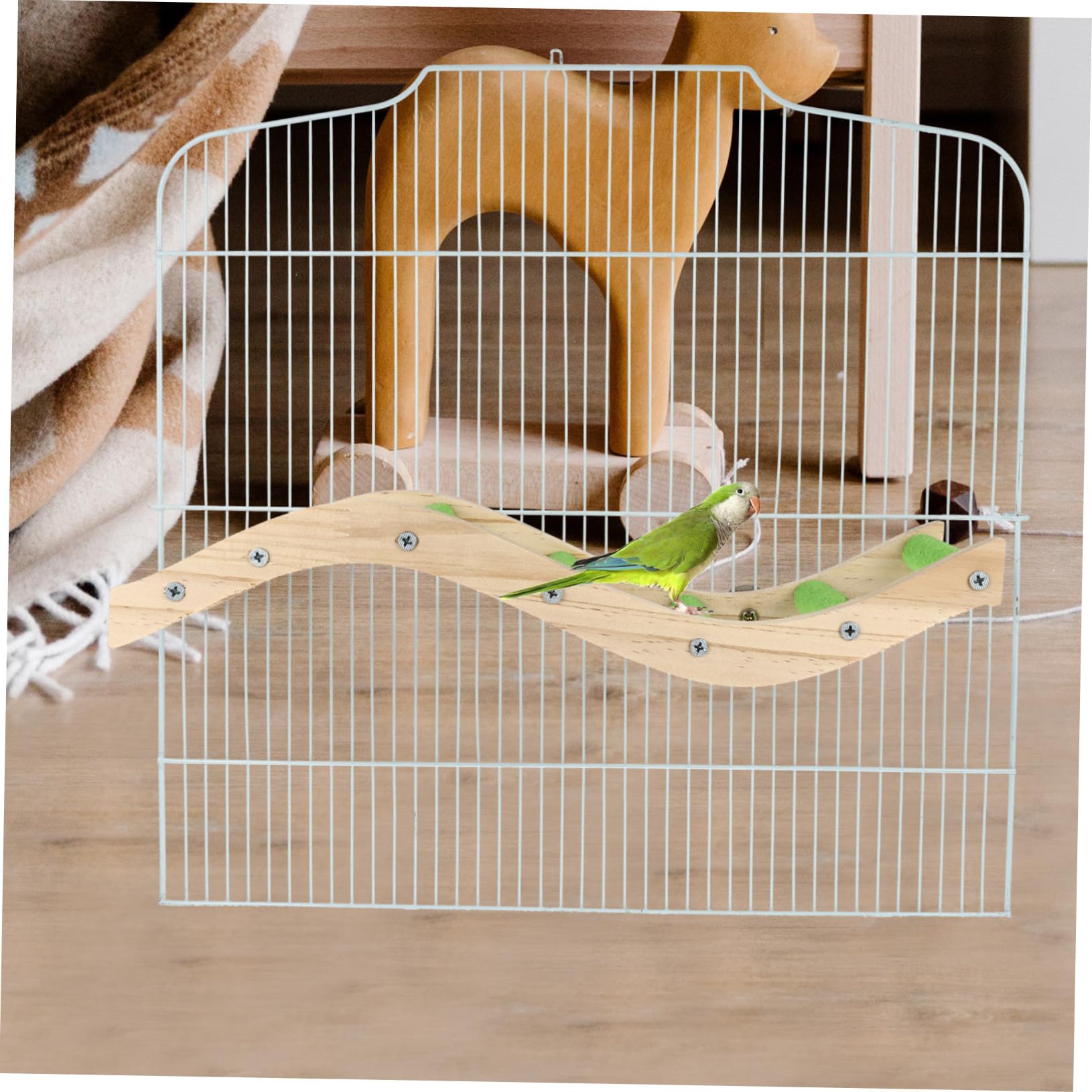 GRIRIW Bird Standing Toy Parrot Ladder for Parrots Parakeets Cockatiels Lovebirds