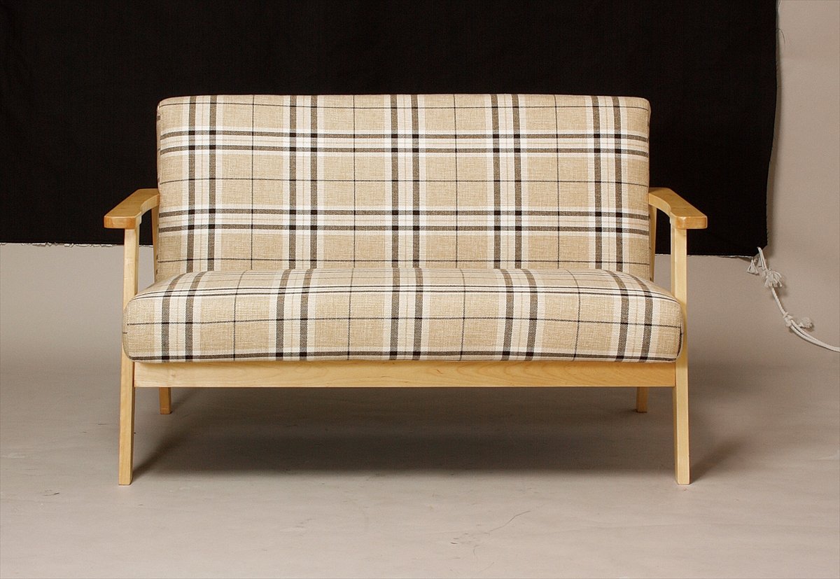 Amazon｜koeki PLAID プレードソファ ナチュラル PLAID(NA)｜ソファ 