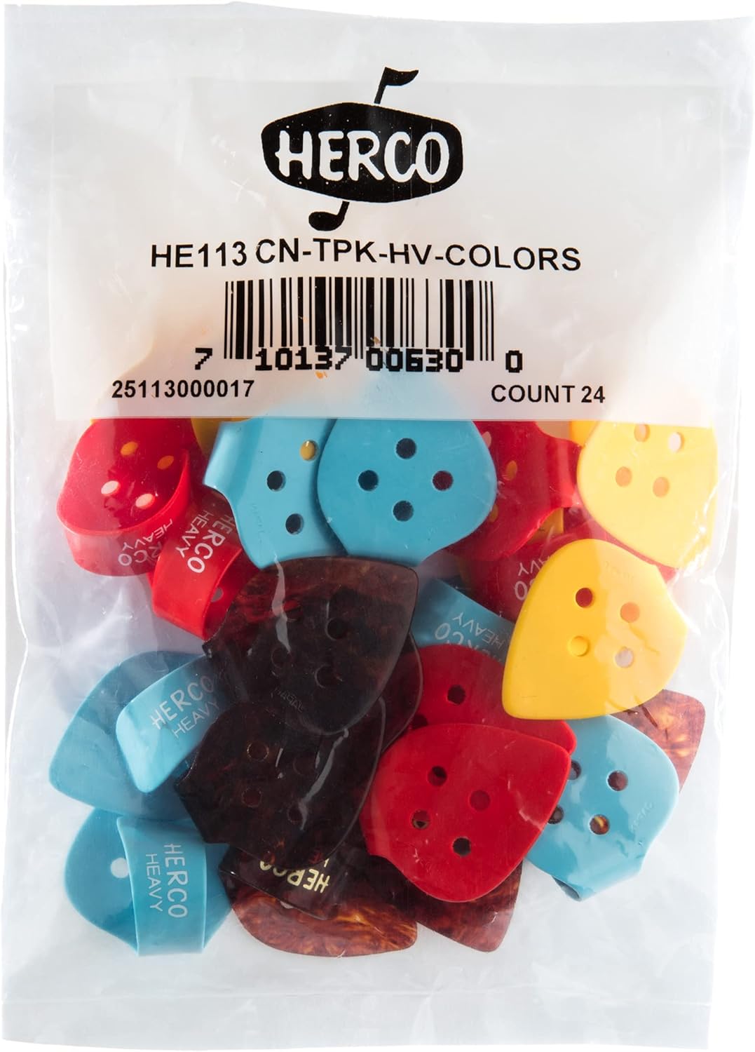 JIM DUNLOP HE113 Flat Thumbpicks, Heavy, 24/Bag