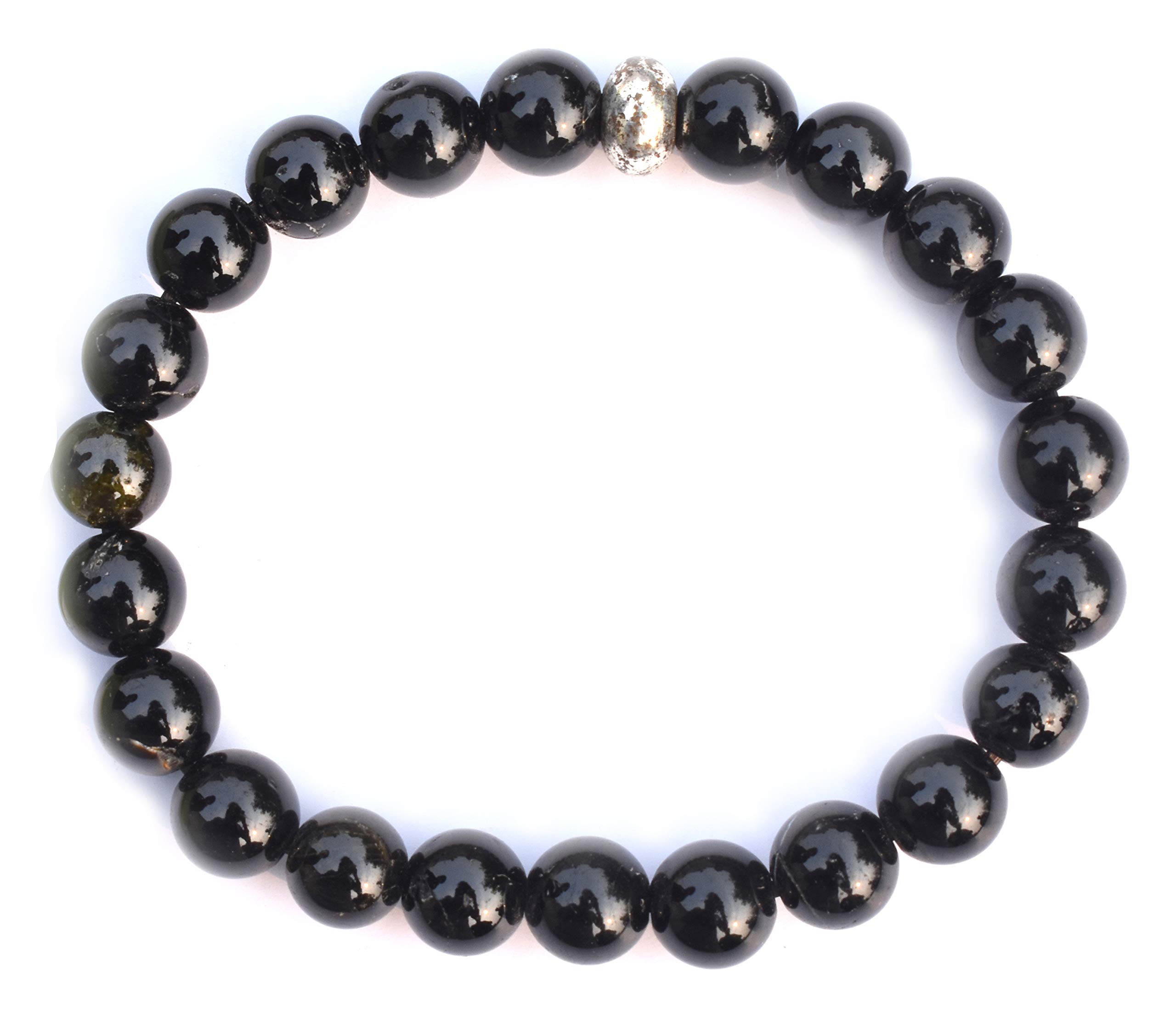 Pyramid Tatva - Black Tourmaline 8 mm Bracelet Natural Healing Crystal Reiki Chakra Stone (B07R4FFKMX) Amazon Price History, Amazon Price Tracker
