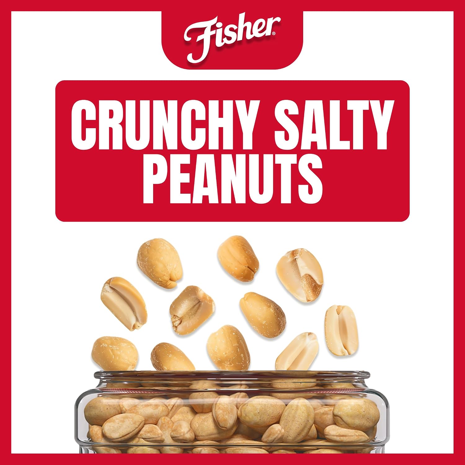 Fisher Party Peanuts 36 oz Resealable Jar – Sea Salt Roasted Cocktail Peanuts, No Artificial Colors or Flavors, Protein & Fiber Snack, Bulk Snack Jar of Salted Nuts for Parties, Bowls, Mixing & Everyday Crunch image 3