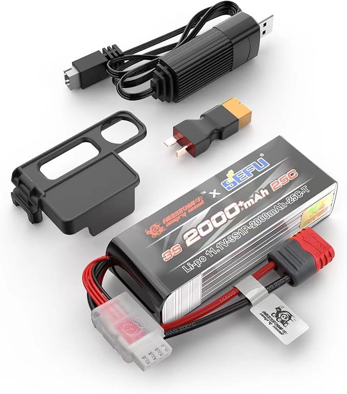 HYPER GO Angry Snail 3S2000 RC Car Upgrade Accessories 3S 11.1V 2000 mAh 25C LiPo Battery, Spare Parts RC Battery All 1/14, 1/16 Scale