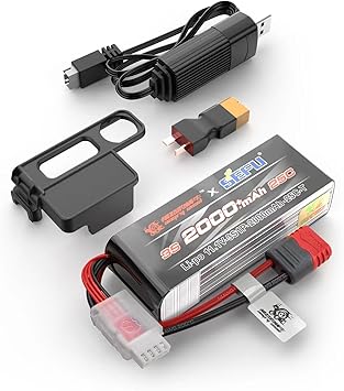 HYPER GO Angry Snail 3S2000 RC Car Upgrade Accessories 3S 11.1V 2000 mAh 25C LiPo Battery, Spare Parts RC Battery All 1/14, 1/16 Scale