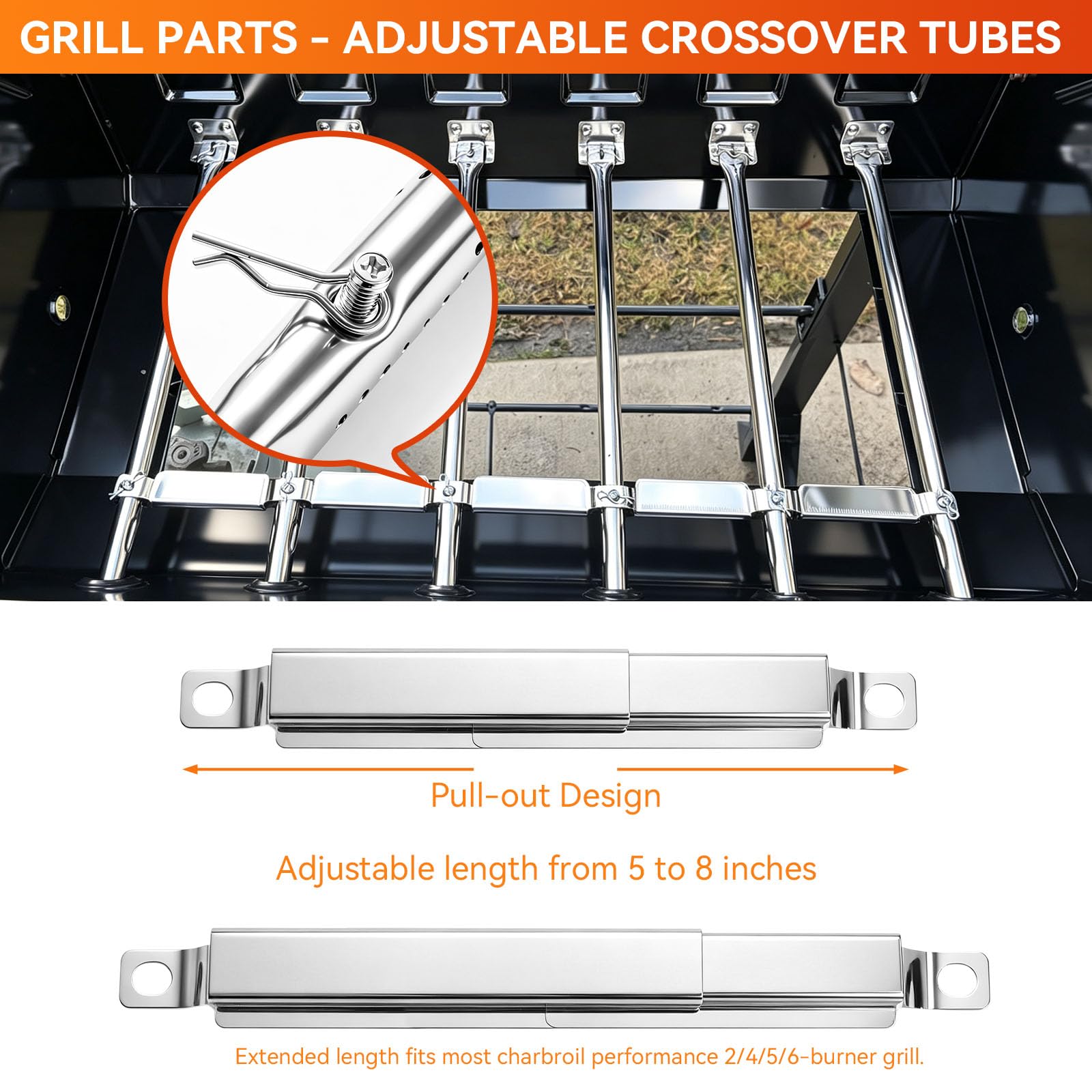 Ricambi per griglia Charbroil Performance 463673517 463673519 463625217 463625219 300 2 bruciatori propano liquido, kit di riparazione per 475 4 bruciatori 463347017, G470-5200-W1 (6 Pacchetti