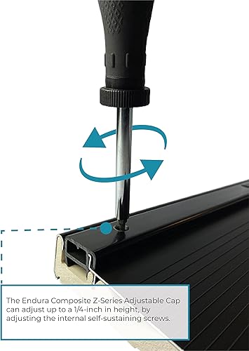 Miniatura 2 de Endura Puerta exterior compuesta Z-Series Tapa de umbral ajustable (negro)