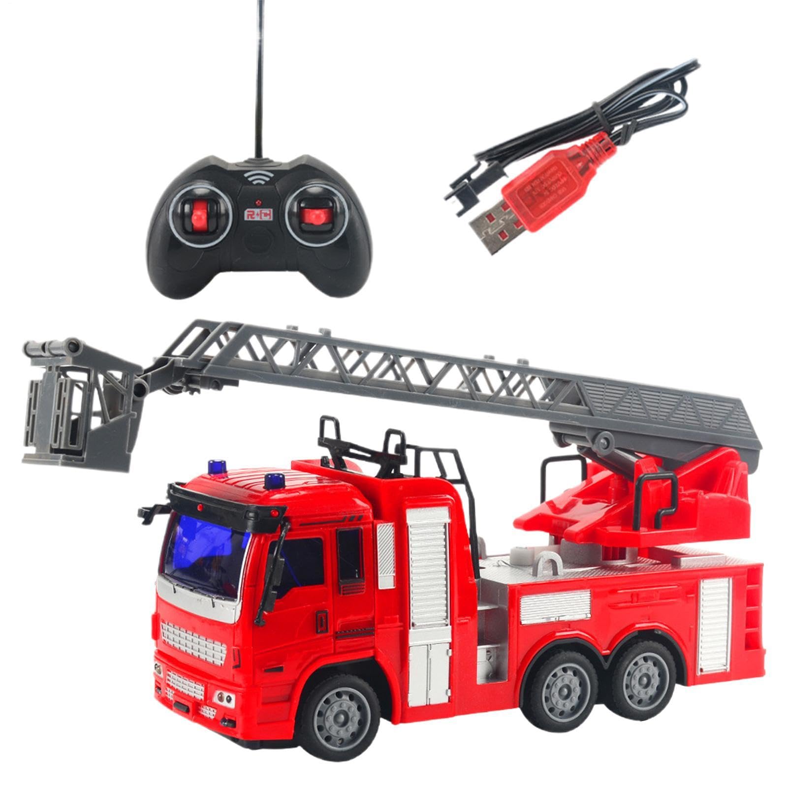 Child's Fire Truck Toys Lighting Effects Smooth Surfaces Safe Harmless