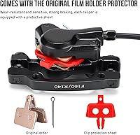 Vista 5 de TOBWOLF 1 Par de Juego de Frenos de Disco MTB, Kit de Frenos de Disco Hidráulico con Rotores de 160mm, Palancas de Calibración de Presión de Aceite