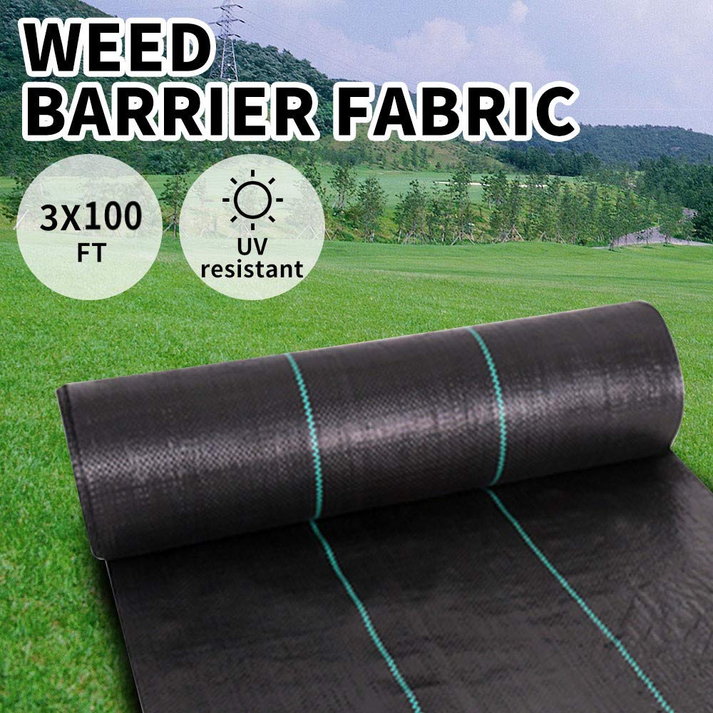 Cheruje Weed Barrier Landscape Fabric Heavy Duty (3 X 100 FT) 3.2 oz