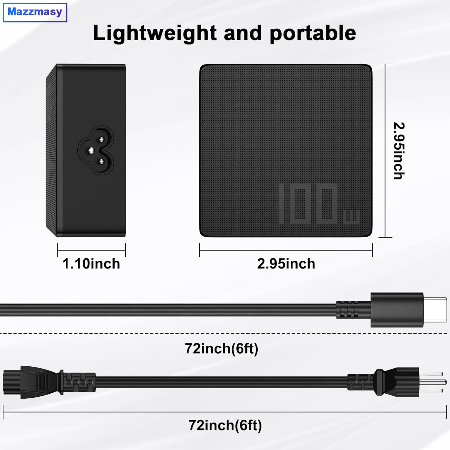 100W 65W USB C Charger Compatible with Asus ROG Ally X Z1 Ally Dock/Legion Go/Steam Deck/MSI Claw/Switch/Switch2/Lite/OLED Rog Flow X16 X13 Z13 ZenBook 14 14X S13 Zephyrus G16 G14 Strix G18 G16