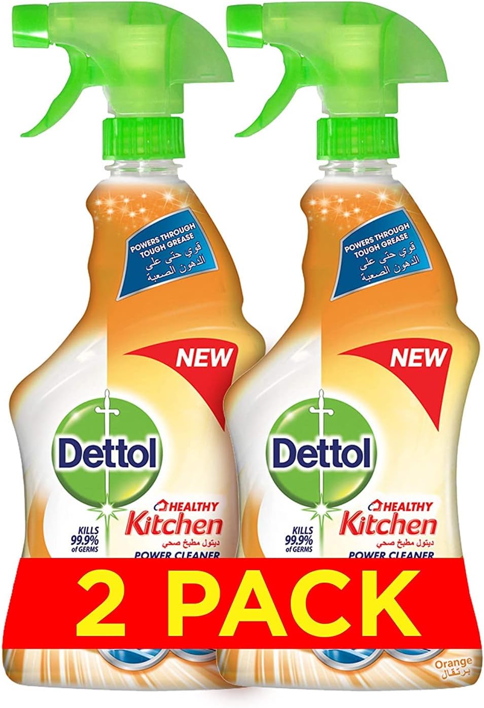 Healthy Kitchen Power Cleaner Trigger Spray - Orange (2 x 500ml)