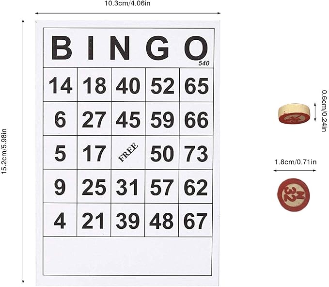 クラシックビンゴカード ヴィンテージ木製ビンゴゲーム40ビンゴ番号カードと75チェス 楽しい家族カードゲーム 予約