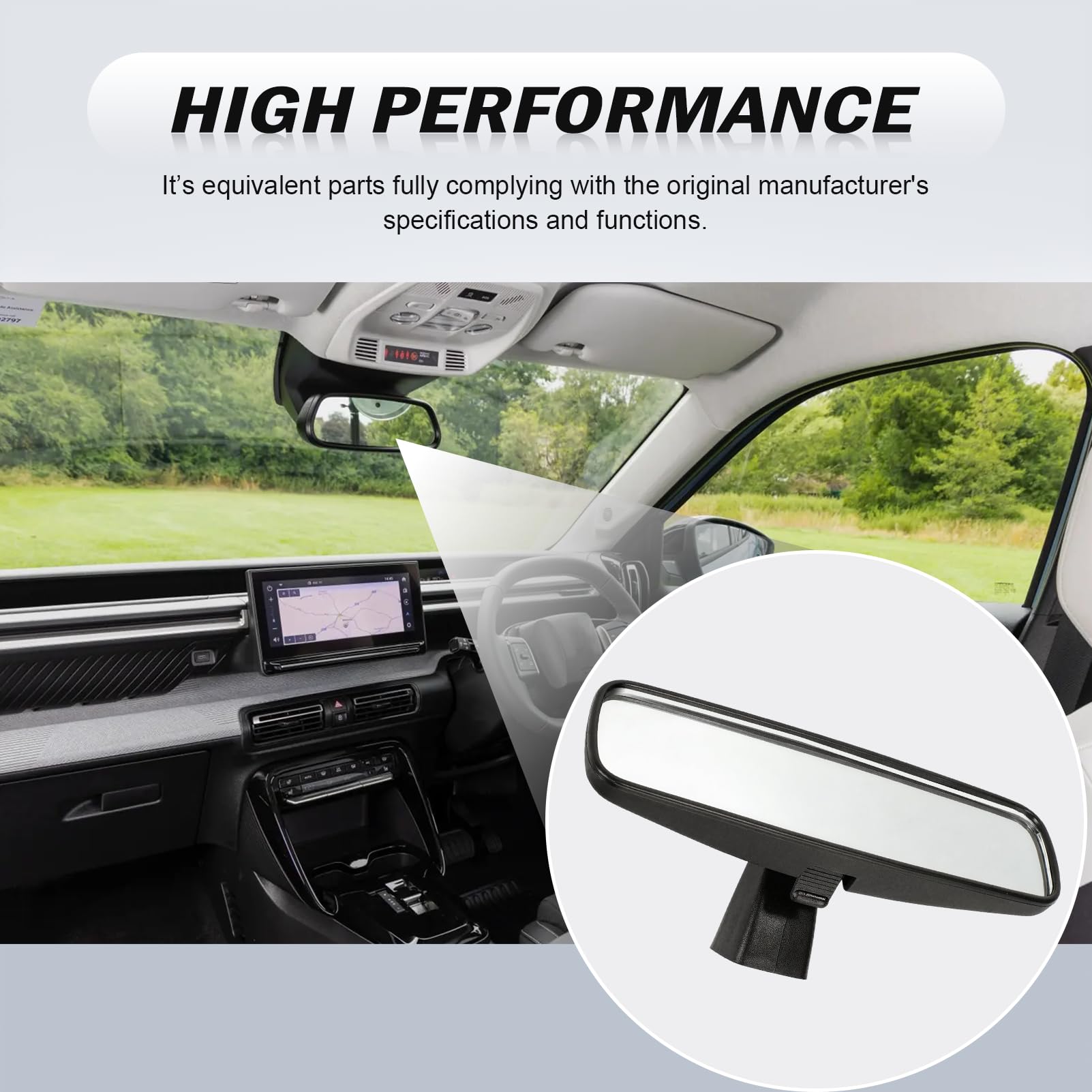 Espejo Retrovisor Interior para Berlingo C-Elysee C3 C4 C5 DS DS4 Picasso, para 208 308 508 2008 3008 Expert Partner Traveller 8153LN | Picasso para Peu-geot 208 308 508 2008 3008 Expert Partner Traveller 8153LN