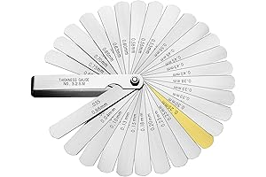 Spurtar 32-Blade Feeler Gauge Metric with 0.0015-0.035 Inch (0.04-0.88 mm) Range