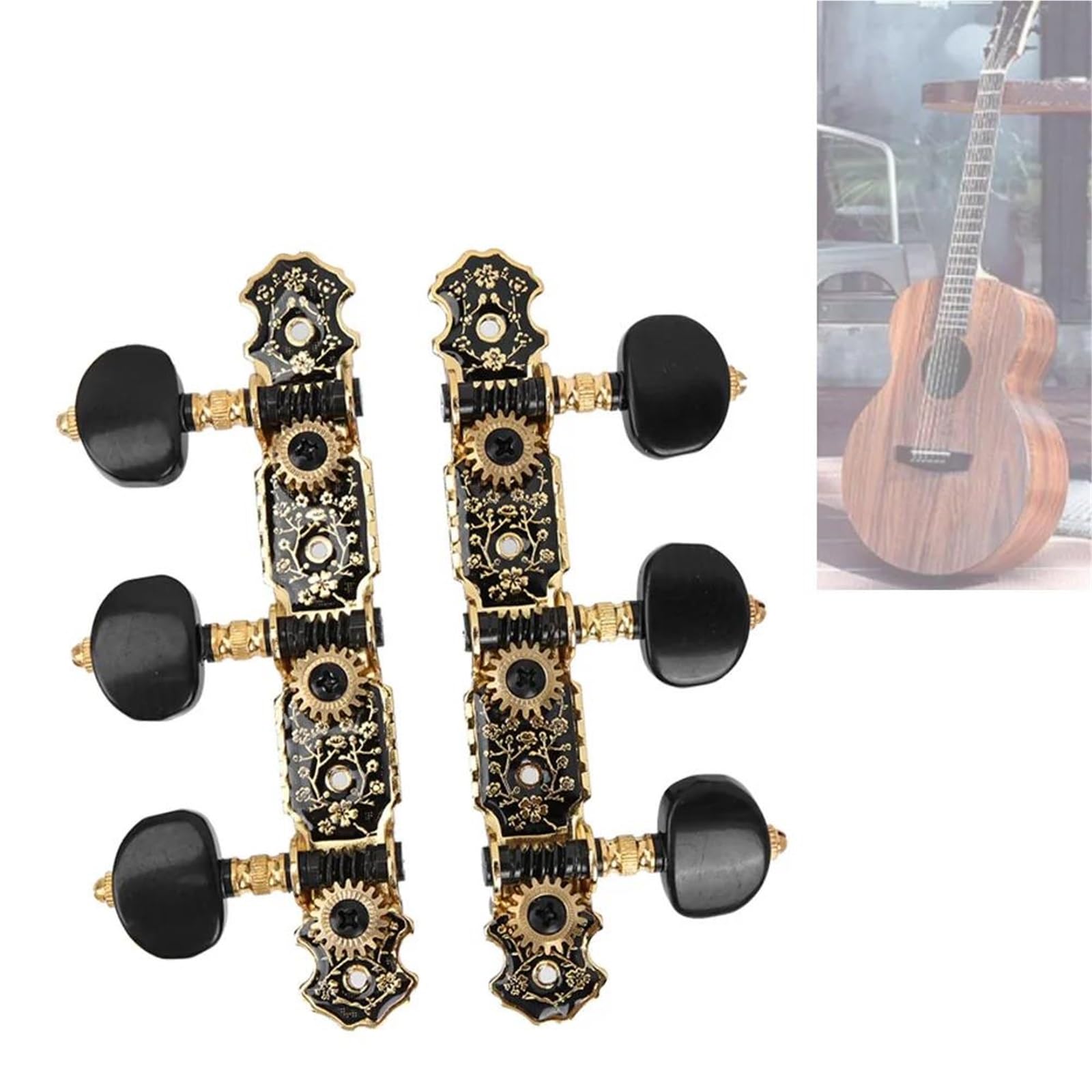 Guitar Tuning Pegs Set Zestaw Wymiennych Kluczy Do Gitary Akustycznej 3L3R (1:18)