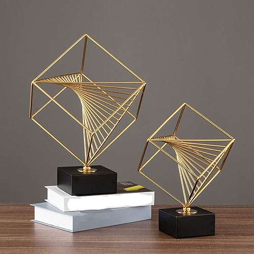Miniatura 4 de Chinese feng Shui Statue Sculpture Golden Hollow Square Piano Ornaments Made of Alloy MaterialDecor Ornaments for Home Bathroom Room Bedroom Estatua