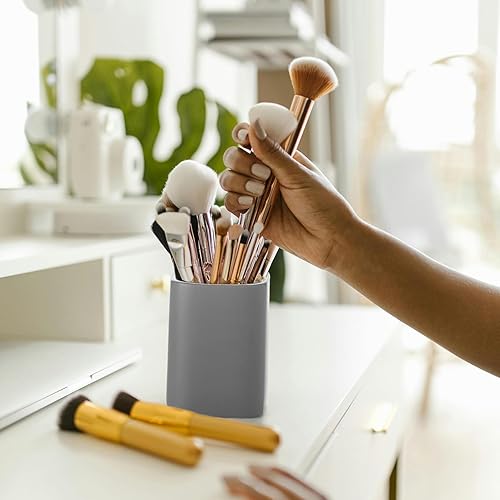 Miniatura 7 de Soporte para bolígrafos, paquete de 2 soportes para lápices para escritorio, organizador de escritorio de cerámica para lápices, soporte para