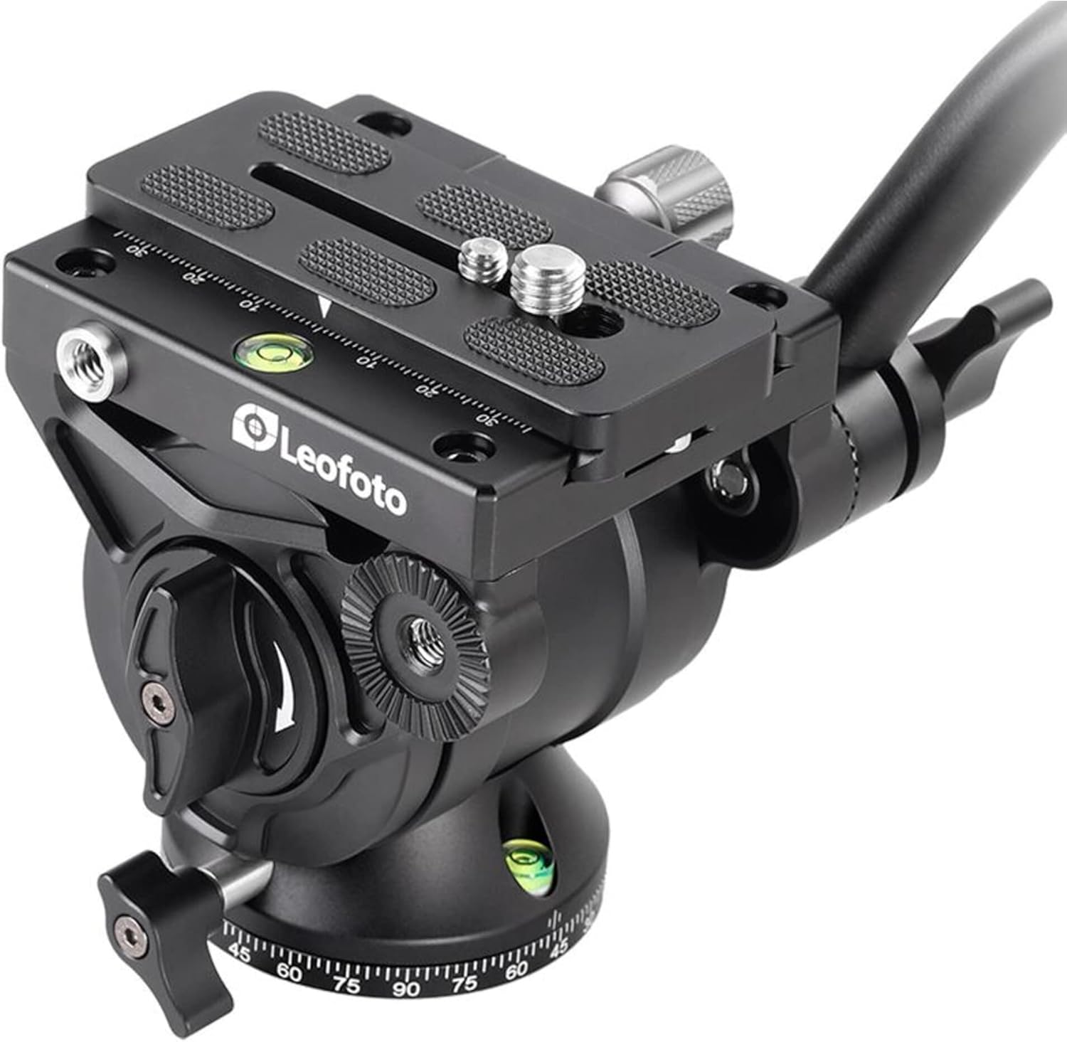 Leofoto BV-10 Fluid Video Head Kit Arca Compatible Inc QR Plate + Left/Right Hand Handle