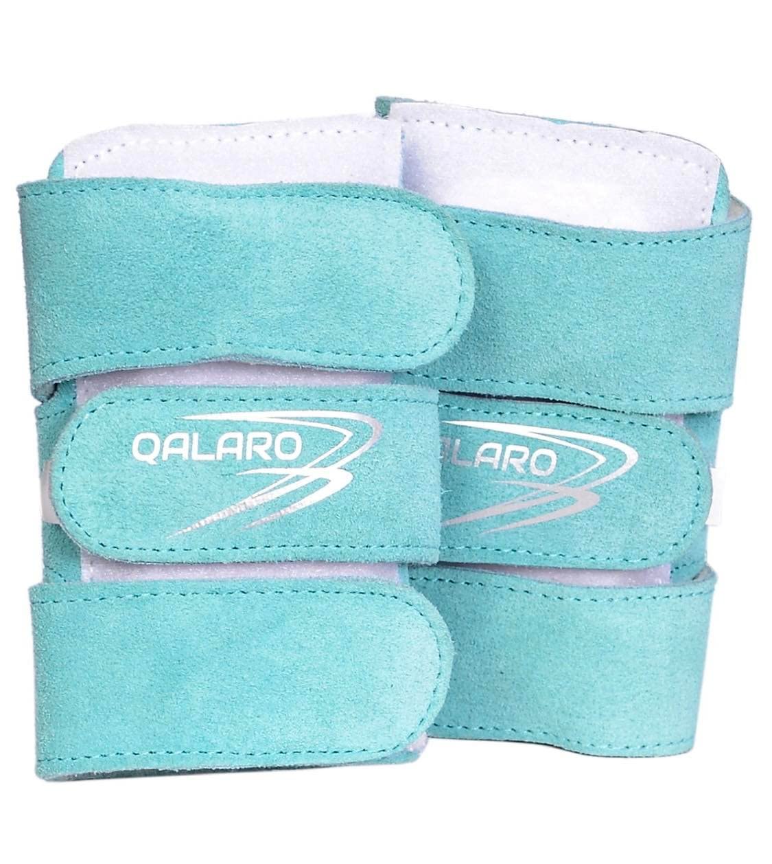 QALARO Suede Wrist Supports (Pair) with Bag | Gymnastics, Acrobatics, Cheer Adjustable Wrist Guards | Wrist Injury Prevention | Wrist Support Brace | Hand Wraps