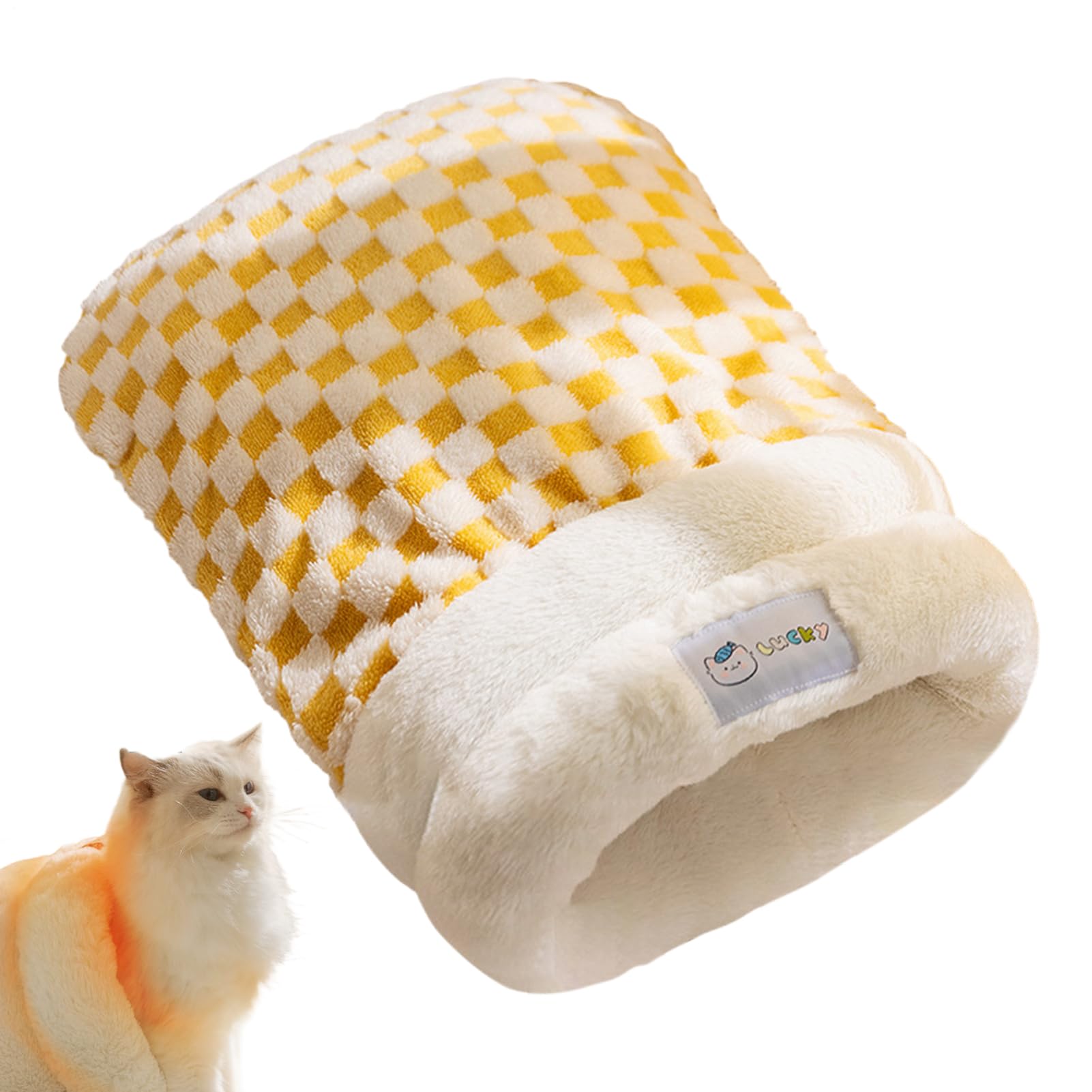 Sac de couchage pour chat réconfortant et lit d'hiver effet cocon