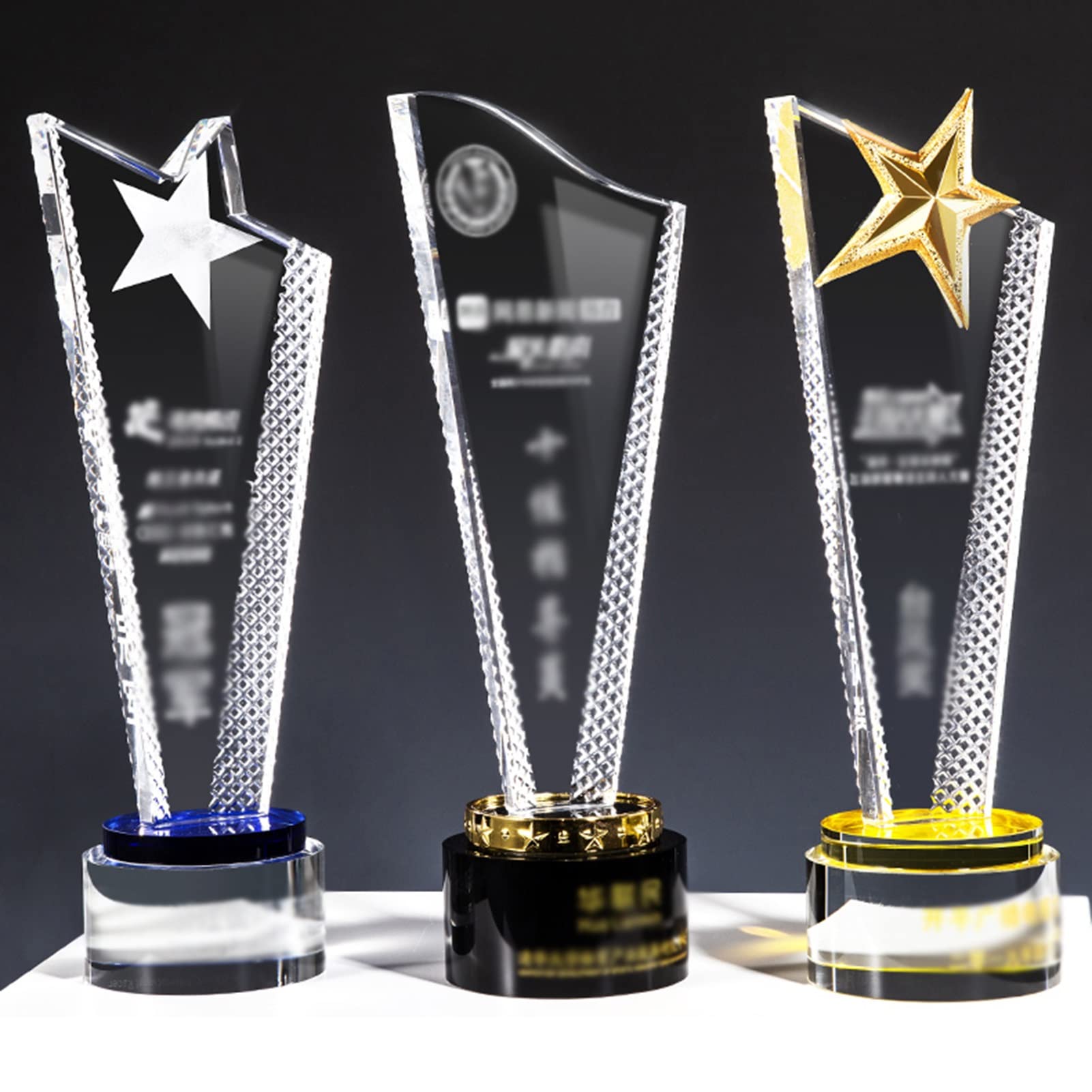 Trofeo Di Cristallo Personalizzato Per Uomo - Premio Figurativo Personalizzabile